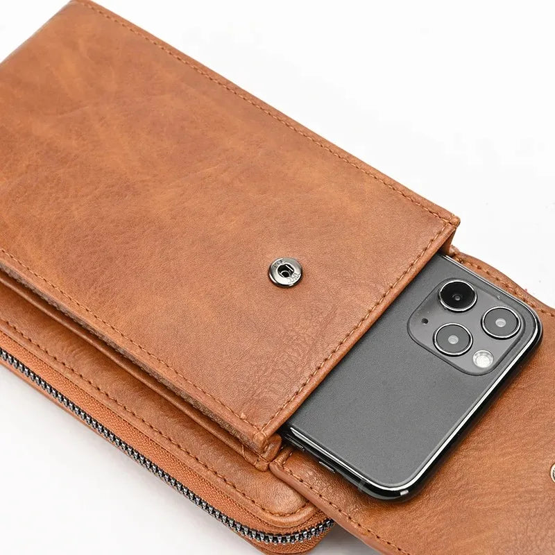 Women’s Crossbody Phone Wallet – Small PU Leather Shoulder & Handbag