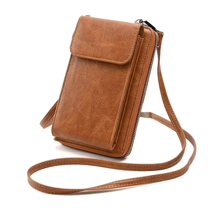 Women’s Crossbody Phone Wallet – Small PU Leather Shoulder & Handbag