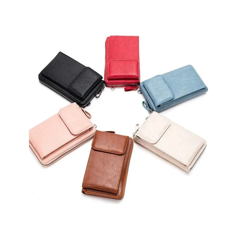 Women’s Crossbody Phone Wallet – Small PU Leather Shoulder & Handbag