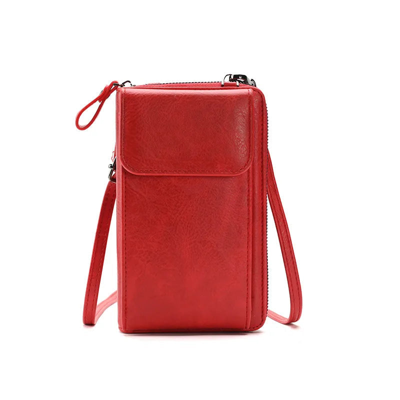 Women’s Crossbody Phone Wallet – Small PU Leather Shoulder & Handbag