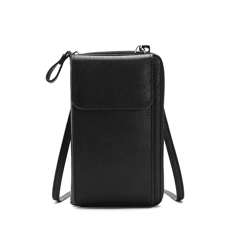 Women’s Crossbody Phone Wallet – Small PU Leather Shoulder & Handbag